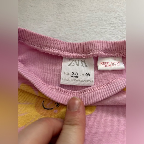 Zara Pink Tshirt with Sunflowers​ - Picture 2 of 3